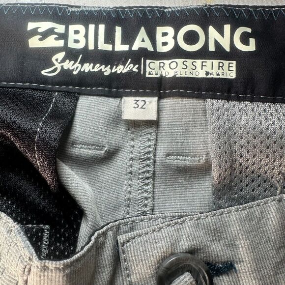 Billabong Submersibles 4-way Stretch Walkshorts Men 32" Gray Surf Swim Trunks - Picture 4 of 4